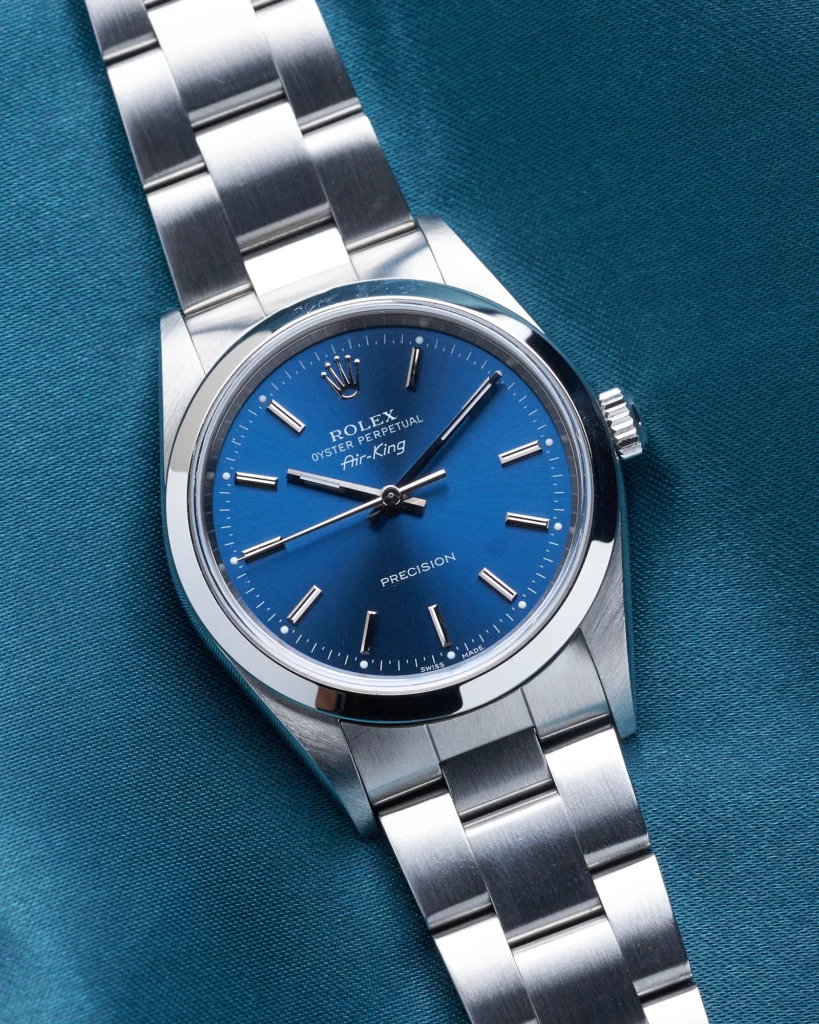 Montre Rolex Air-King 14000 vintage 34mm sur bracelet Oyster