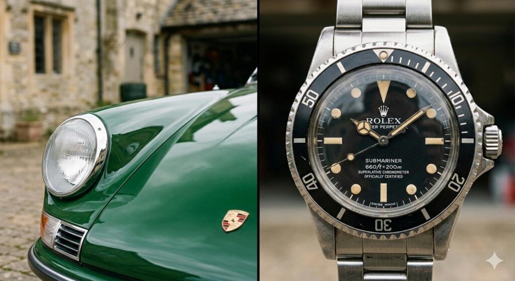 Comparaison entre Rolex Submariner et Porsche 911